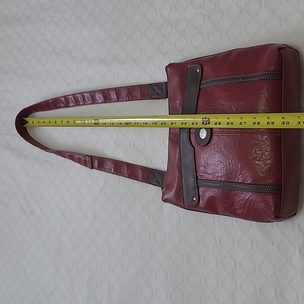 Red Leather Crossbody Bag - Picture 7 of 11